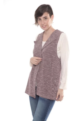 Chaleco Sin Mangas Rustico Lanilla Con Cuello 3004 - tienda online