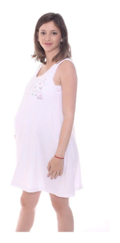 Camison Maternal Sin Mangas Liso Mujer Amplio 830 en internet