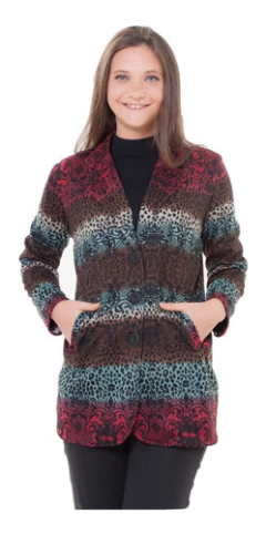 Imagen de Saco Blazer Con Bolsillo Mujer Abrigado 9693