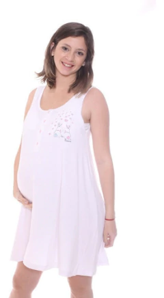 Camison Maternal Sin Mangas Liso Mujer Amplio 830 - tienda online
