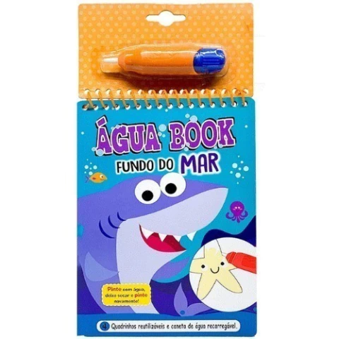 Água Book – Fundo do Mar | Livro Infantil para Pintar com Água | Reutilizável e Educativo