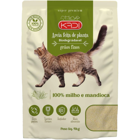 Areia Sanitária Kadi Grãos Finos 4 kg