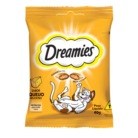Petisco Dreamies para Gatos Adultos Sabor Queijo 40 g