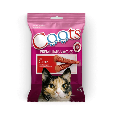 Bifinho Caats para Gatos Adultos Sabor Carne 30 g