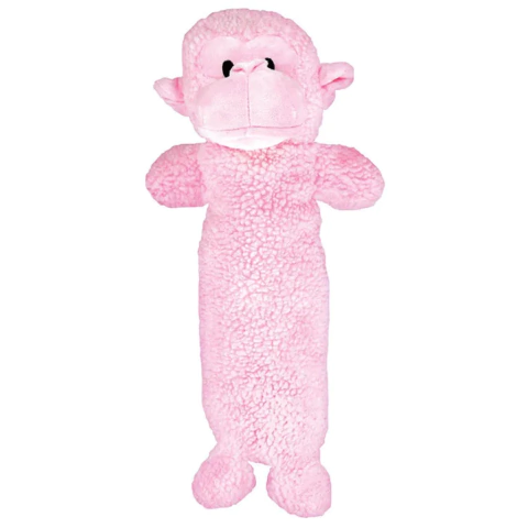 Brinquedo Mordedor Pelúcia Macaco Fleece Rosa Grande Jambo