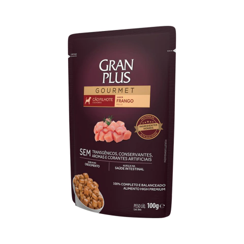 Ração Úmida GranPlus Gourmet para Cães Filhotes Sabor Frango 100 g
