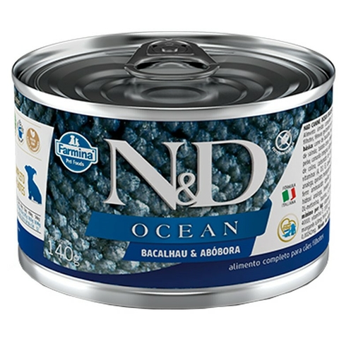Ração Úmida N&D Ocean Canine Wet para Cães Filhotes Sabor Bacalhau e Abóbora