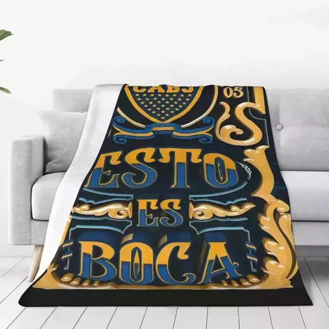 MANTA DE LANA DE FUTBOL BOCA JUNIORS 80 x 120cm
