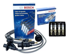 Kit Cabos E Velas Bosch Fusca 1300 1500 1600 Rosca Curta