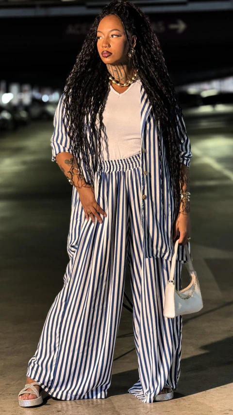 Conjunto Blazer e Calça Listras - PRÉ VENDA