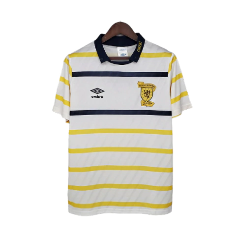 Camisa Escócia Retrô 1988/1991 Branca e Amarela - Umbro