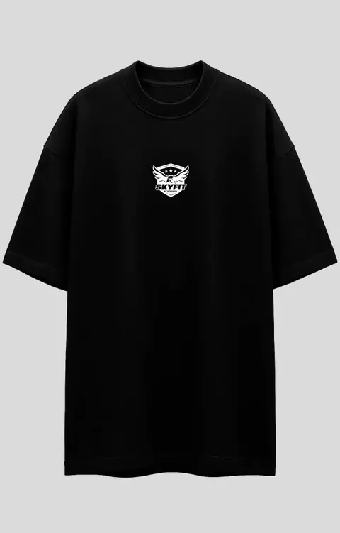 Camiseta Oversized Sky College - Preto - comprar online