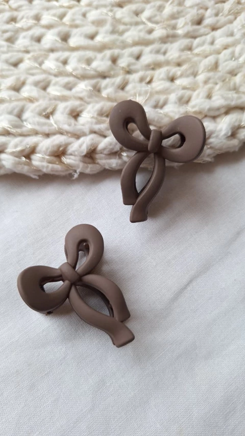 Hebilla moñito marron oscuro