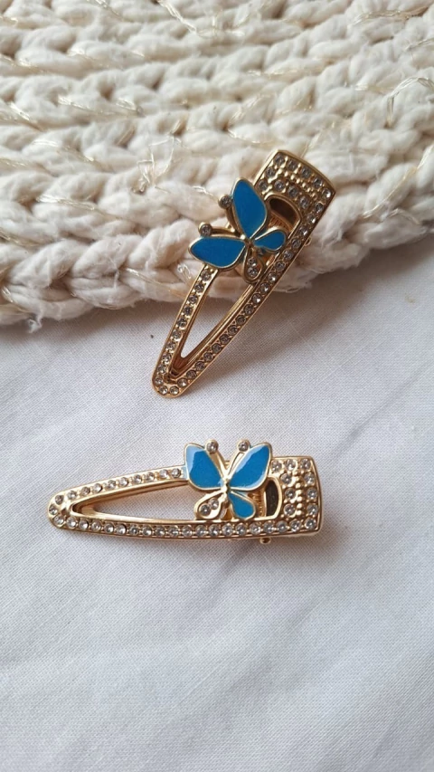 hebilla mariposa turquesa