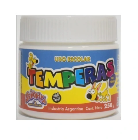 POTE DE TEMPERA DE 250 G COLORES CLASICOS