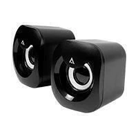 Acteck Bocinas Esence Basic AS215 Alambrica USB Iluminacion LED Negro AC-935272