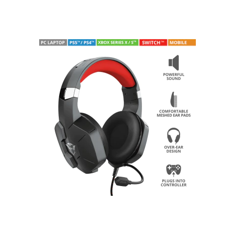 Trust Audifonos Gxt 23652 323 Carus Gaming Headset Black 3.5 Mm 2 - Arroba Solutions