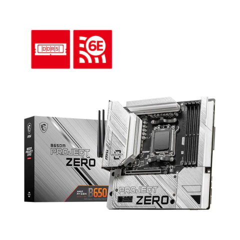 Msi Motherboard B650M Project Zero Socket Am5 4 DDR5 7600 MHz HDMI DP 2 M.2 Micro ATX