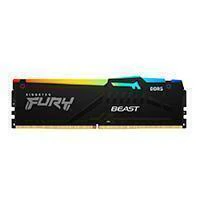 KINGSTON MEMORIA RAM KINGSTON DIMM DDR5 8GB 5200MT/S FURY BEAST BLACK RGB CL40 288PIN 1.25V C/DISIPADOR DE CALOR P/PC/GAMER/ALTO RENDIMIENTO KF552C40BBA-8