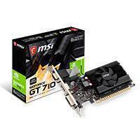 MSI TARJETA DE VIDEO MSI NVIDIA GT710/PCIE X8 2.0/2GB DDR3/HDMI/VGA/DVI/1X VENTILADOR/BAJO PERFIL/GAMA BASICA