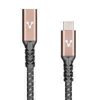 Cable de Extensión Vorago CAB - 127 - USB - C Hembra a Macho - 1 Metro - Negro