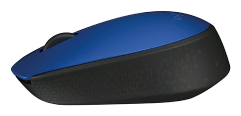 LOGITECH Mouse Inalambrico M170, Micro Receptor USB 2.0, 10m, Azul/Negro