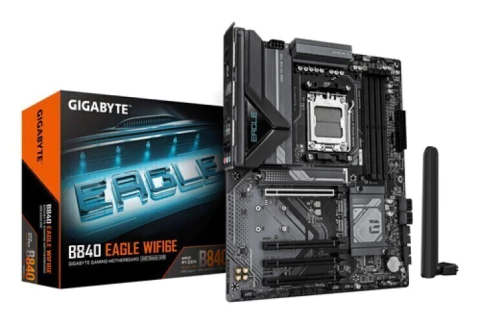GIGABYTE Tarjeta madre GIGABYTE B840 EAGLE WIFI6E Socket AM5, 4 DDR5-SDRAM, Wifi, HDMI, DP
