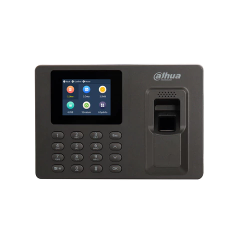 DAHUA Control de acceso y Asistencia Dahua, huella y contrasena, Pantalla 2.4 pulg, 1000 Usuarios, 2000 Huellas, USB