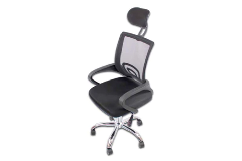 MODAMOB Silla Gerencial LYRA, Respaldo de Malla, Reposabrazos, Piston C3 120KG, Base Metálica, Color Gris - comprar en línea