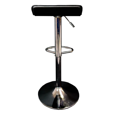MODAMOB Bancos para barra MODAMOB, modelo NOCTIS, base cromada, piston nivelacion altura, 2 piezas, color negro - Arroba Solutions
