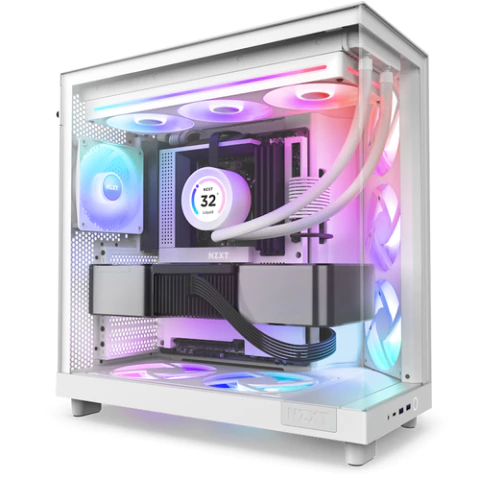 NZXT Kit 3 Ventiladores NZXT F360 RGB CORE, 360mm, 2400 RPM, Blanco - tienda en línea