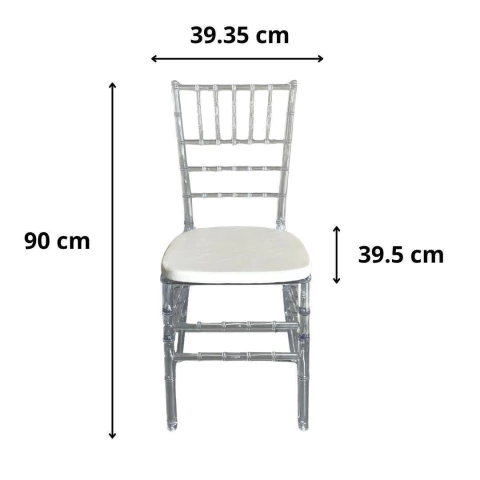 MODAMOB Silla MODAMOB modelo Tiffany, cristalina/transparente, 90 x 39.35 x 39.5cm, 4.35kg, incluye asiento acolchado - tienda en línea