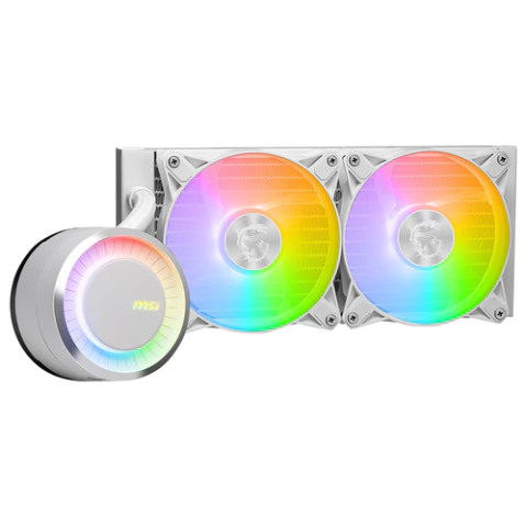 MSI Enfriamiento Liquido MSI MAG CORELIQUID E240 White, ARGB, 2x120mm, 3000RPM, INTEL 1200/1700, AMD AM5/AM4, Blanco - tienda en línea
