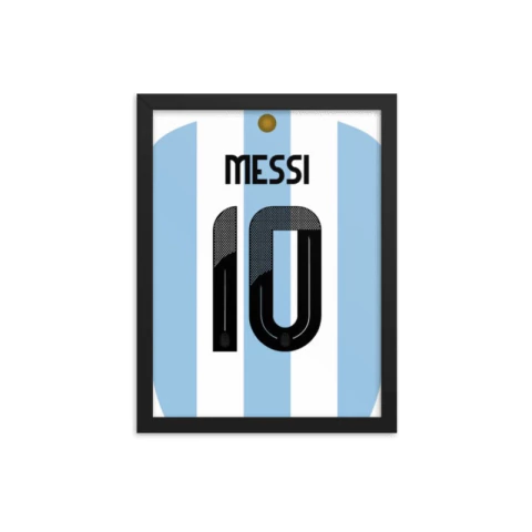 Cuadro Camiseta Argentina 30x40 Messi Personalizado