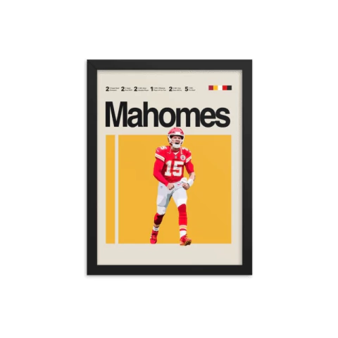 Cuadro Patrick Mahomes Nfl 20x30 Jugador Personalizado