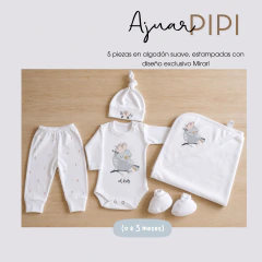 Ajuar Mirarí Bienvenida 5 Piezas - Diseño Exclusivo Recién Nacido en internet