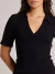 blusa polo manga curta brigite preta - Nina Basics