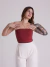 Blusa Tube Top Lia Bordô - loja online
