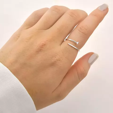 Anel Prego Liso Prateado