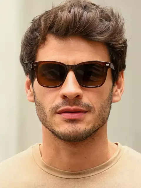 Oculos de Sol Retangular Orion 3.0 - Marrom - Acetato