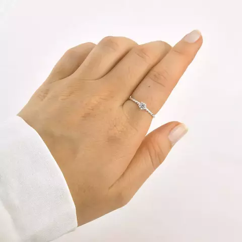 Anel coraçao flecha Prateado