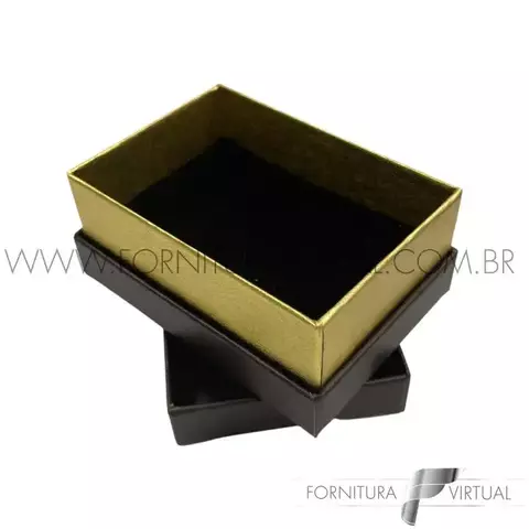 Caixinha/Estojo Marrom/Dourada Para Conjunto