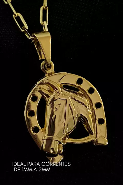 Pingente Ferradura Pequeno- 1x1cm- 0,8g- Banhado A Ouro 18k