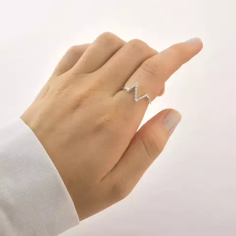 Anel batimentos cardiocos Prateado