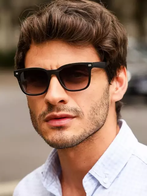 Oculos de Sol Retangular Orion 3.0 - Preto Fosco - Acetato