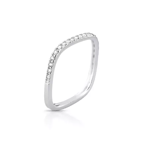 Anel Quadrado Cravejado