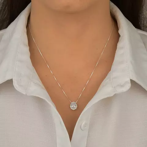 Gargantilha Ponto de luz Gota Cristal Cravejado Tamanho:45cm