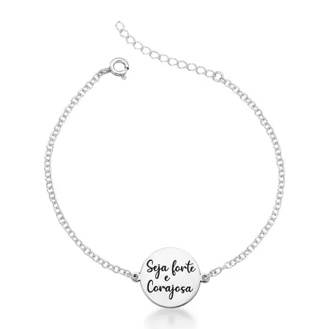 Pulseira Seja Forte e Corajosa 15mm