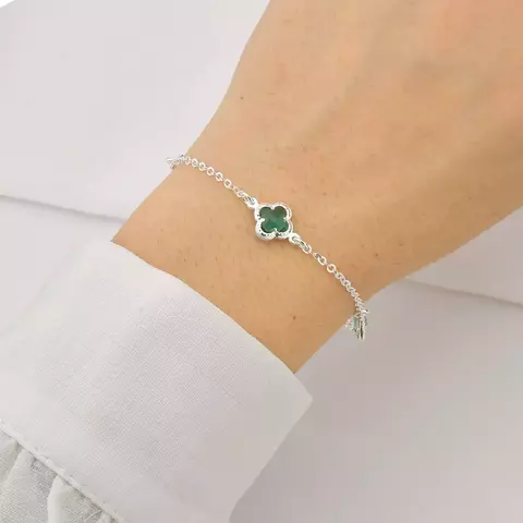 Pulseira 3 Pontos de Luz Trevo Turmalina Trabalhado