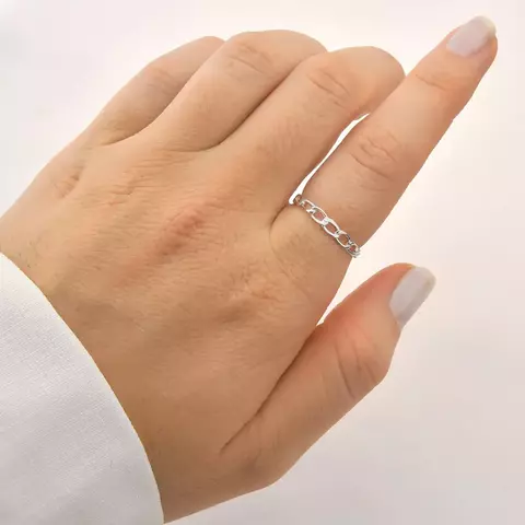 Anel Corrente Liso Prateado